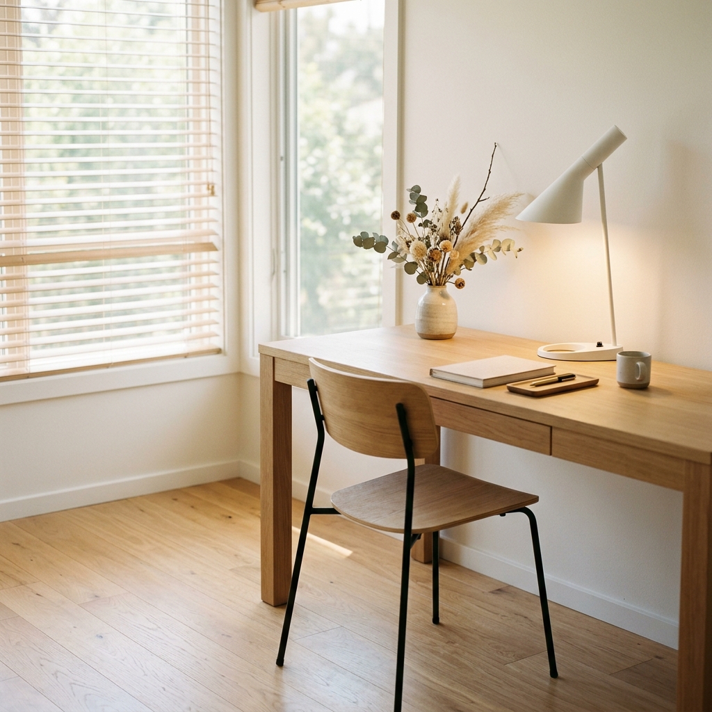 Minimal desk workspace